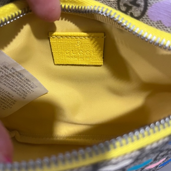 GG Supreme Monogram Web Childrens Heart Print Belt Bag Multicolor - Picture 3 of 3